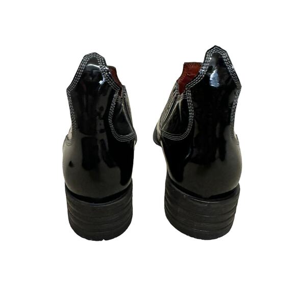 Acne studios gabby western short bootS black‎ patent leather size 35 $700 - Picture 5 of 7